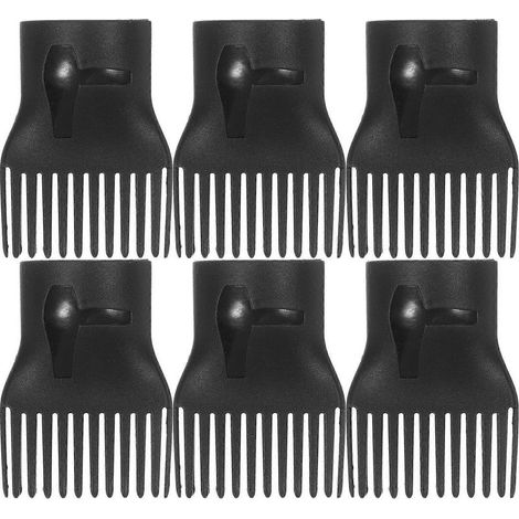 Set mit 10 Heißluftkämmen für Haartrockner, Kunststoffdiffusor, universelles Haartrocknerzubehör – 8,50 x 6,00 x 4,80 cm – Schwarz (1/3)