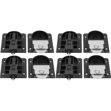 Lot de 4 roulettes pour portes coulissantes de 25 mm – Accessoires pour armoires et meubles (1/5)