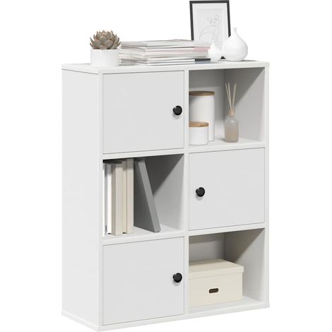 Bücherregal Weiß 60x24x76,5 cm Holzwerkstoff