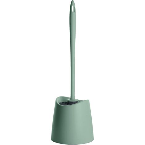 Portascopino wc da appoggio verde con setole nere