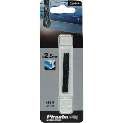 BLACK&DECKER - PUNTE PER METALLO HSS 2.5MM