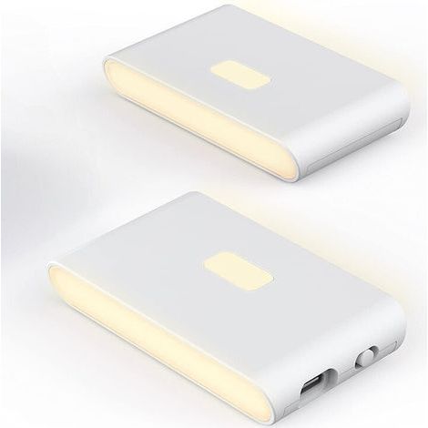 Bewegungsaktiviertes Nachtlicht – Magnetische Befestigung, ideal für Badezimmer und Flure – 2er-Pack, warmweißes Licht, flaches Design (1/5)