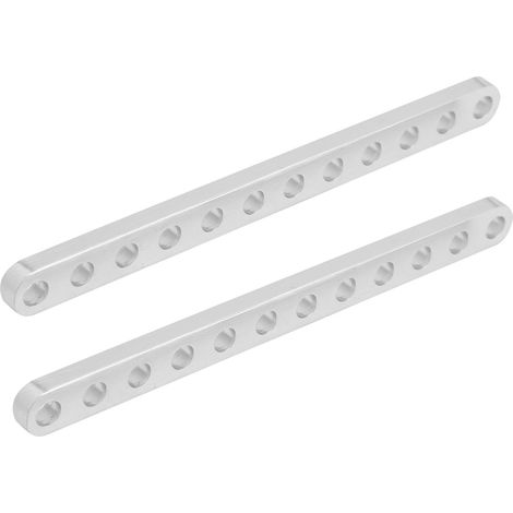 2 profilés plats en aluminium extrudé, 12 trous, accessoires pour robots, 4 x 8 mm, 3102-0012-0096 (1/5)