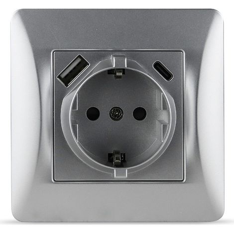 S-EMPOT.ONE PLATA ENCHUFE+USB+TYPE C