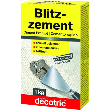 Decotric Blitzzement grau, 1 kg Zement (1/4)