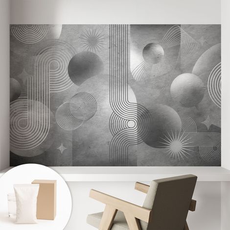 Carta Da Parati Non Tessuto - Decorazione Da Muro - Traspirante - Con Motivo - Per Camera Da Letto Cucina eleganza astratta 104x70 cm (1/5)