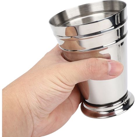 Verre à cocktail glacé en acier inoxydable 304, tasse à vin anti-chute, outil de barman pour les fêtes et les bars (argenté, 400 ml) (1/5)
