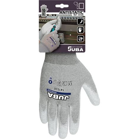 GUANTE ANTIESTÁTICO NYLON/FIBRA DE CARBONO TALLA 10 JUBA