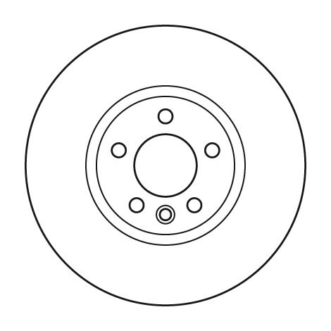 Lot de 2 Disques de frein TRW Automotive DF6124S VW 3C0 615 301 C 3C0 615 301 D
