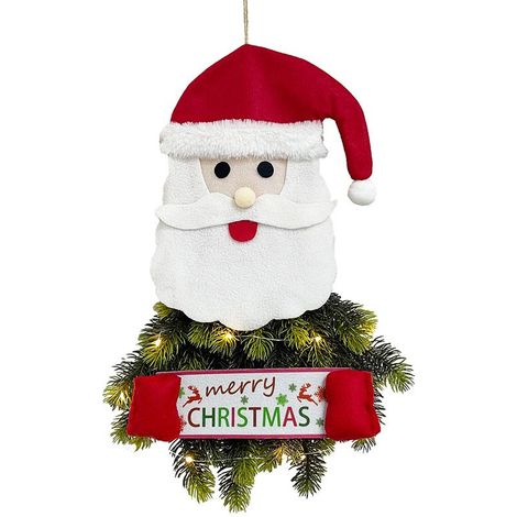 Guirlande de Noël à LED avec bonnets de Noël, décoration lumineuse de Noël, dimensions 50 x 30 cm (1/5)