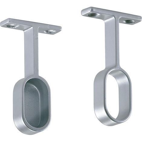 Soporte Barra Techo Central 30X15 Cromo Mate (1/4)