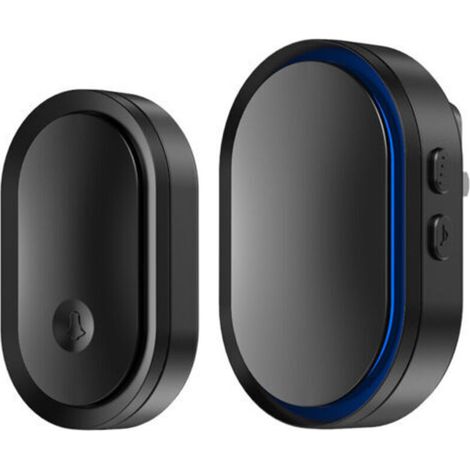 Sonnette sans fil, sonnettes 500M IP55 sonnette électronique sans fil étanche avec récepteur et émetteur enfichables, 36 mélodies sur 5 niveaux de volume