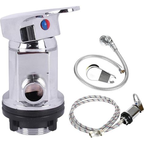 Hairdressing Salon Spray Mixer Tap Set, Wash Basin, Hand Shower, 1/2" Outlet Shower Tap + 80cm Hoses, Watering Kit (1/5)