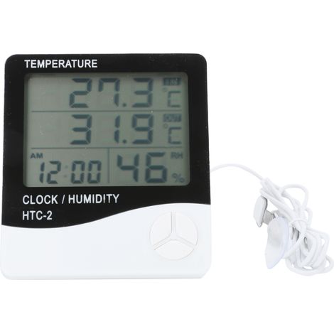 Hochpräzises elektronisches Thermometer mit digitaler Hygrometer-Anzeige für Innen- und Außentemperatur (1/5)