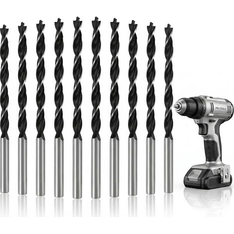 Foret Metal 3mm, 10 pièces Foret Bois 3mm, Forets Métalliques Cobalt Hss, Foret Inox, Convient pour l'acier inoxydable, les alliages haute température, le titane, le cuivre et le fer. (1/5)