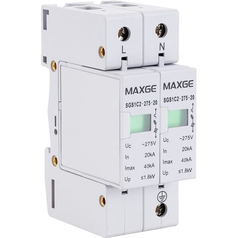 Protector Sobretensiones Transitorias Industrial MAXGE Clase II-40kA-20kA 2P