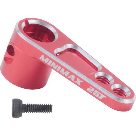 Bras de direction à cornet de servo 25T en aluminium usiné CNC pour TRX4 RC, rouge (1/5)
