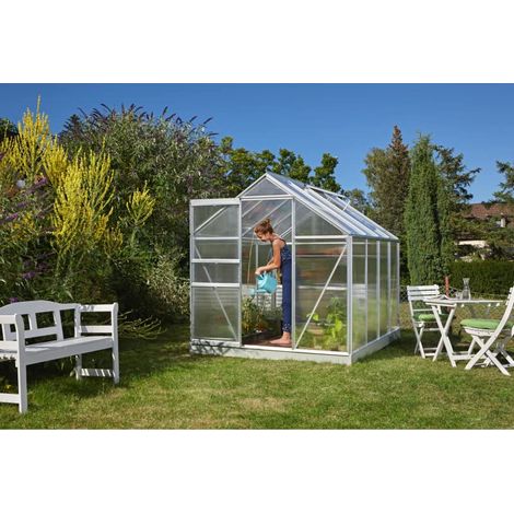 Gewächshaus Vitavia Comet 5000,Aluminium eloxiert+ Polycarbonat 4 mm, 195x257 H197cm,von Ezooza (1/5)