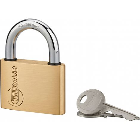 Lucchetto Ruck, ottone, interno, arco in acciaio, 60mm, 2 chiavi - THIRARD