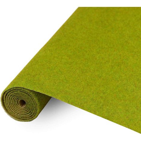 Tapis d'herbe Miniature Tapis de Pelouse Verte Artificielle en Nylon- pour Jardin, Paysage,Jaune-vert (1/5)