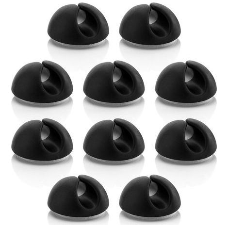 10Pcs Serre-Câbles Support de Câble Gestion des Câbles Fixation de Câble Organisateur de Câble pour Câbles Jusqu'à 8mm Serre-Câbles Fixation de Câbles Gestion des Câbles Noir (1/5)