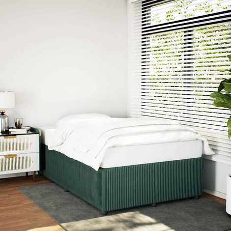 Giroletto senza Materasso Verde Scuro 120x190 cm Velluto vidaXL (1/5)