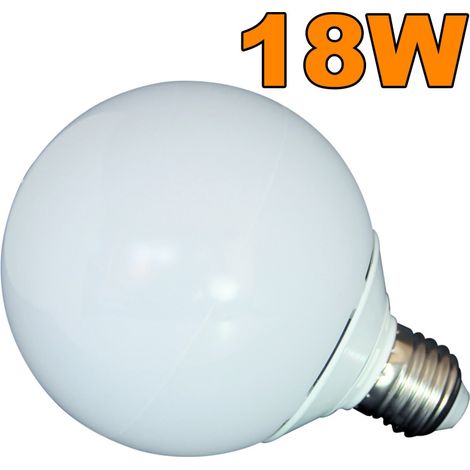Trade Shop - Lampara Led Globo G20 Esfera Bombilla Luz Fria 15 18w Con Casquillo E27 - -18 Vatios -