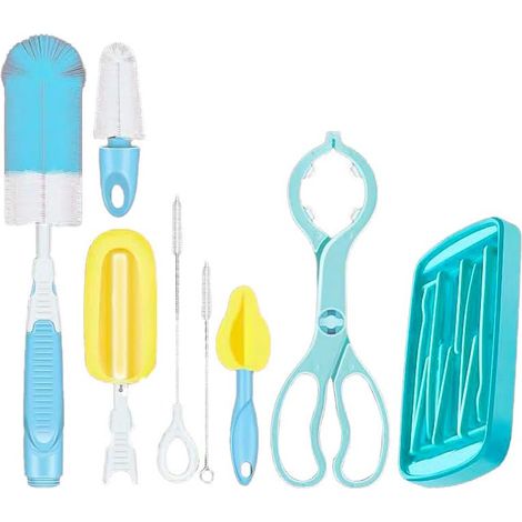 Ensemble de 8 brosses pour biberons Brosse de nettoyage Brosse pour biberons, tasses, théière-Fei Yu (1/2)