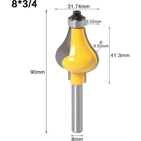 Fraise à bois pour toupie manuelle – carbure de tungstène, 83 mm, pour panneaux en MDF, aggloméré et bois massif (1/3)