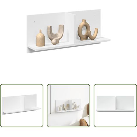 Holzwerkstoff - Wandschrank 70x16,5x30 cm Weiß Holzwerkstoff (1/5)