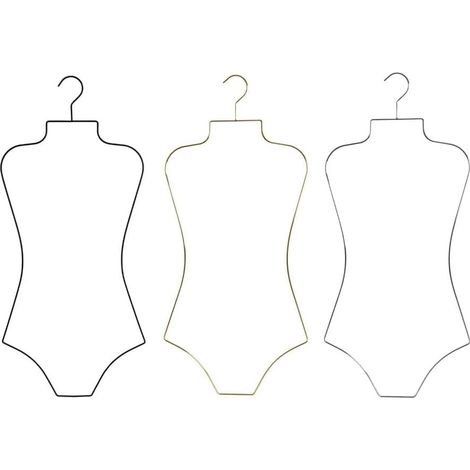 Cintres de lingerie, cintre pliable en forme de corps, support de soutien-gorge, organisateur de placard, cintre de maillot de bain pour placard pour magasins (noir) (1/5)
