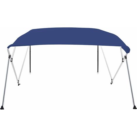 Auvent Bimini à 4 arceaux pour Bateau, Design moderne, Bleu 243x180x137 cm OIB3717E (1/5)
