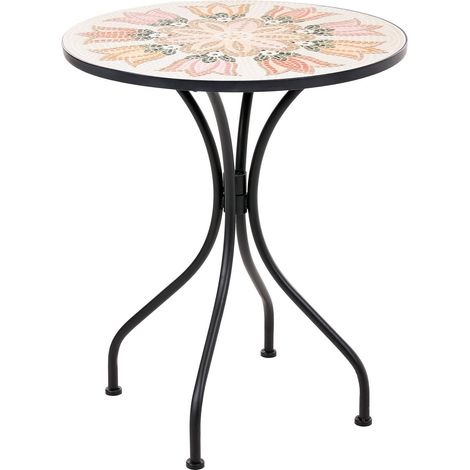 Outdoor Bistrotisch SETTALA 60 cm 60 cm Metall Bunt (1/5)