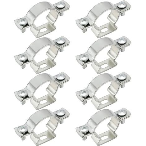 Lot de 8 Colliers de Serrage en Acier Galvanisé Collier D'espacement de Tuyau M32 Convient Aux Tuyaux de 30 à 38 mm de Diamètre Support Robuste pour Plomberie CVC Et Construction (1/5)