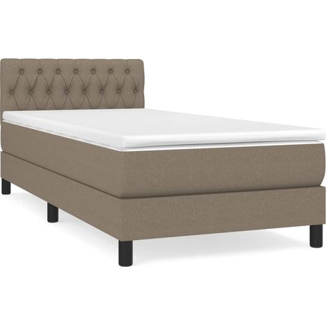 Maison Exclusive - Boxspringbett mit Matratze Taupe 90x190 cm Sto (1/5)