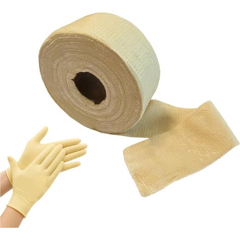 Bande De Protection Contre La Corrosion 50mm x 10m Avec Gants Ruban Pétrolatum Ruban Isolant pour Mise à La Terre, Piquet De Terre Et Connecteurs, Protection Étanche Anti-Rouille Extérieur (1/5)