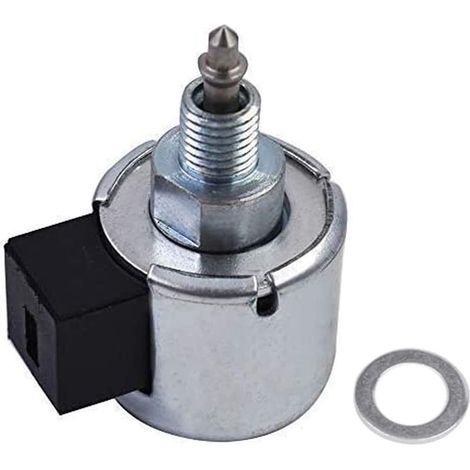 1 - Kraftstoffmagnetventil - Kompatibel mit Briggs & Stratton 694393 - Für Rasenmähermotoren und Gartengeräte - Schwarz - Standardgröße (1/3)