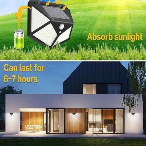 Projecteur solaire LED extérieur, avec panneau solaire, 3 modes, 13,59,55 cm. (1/4)