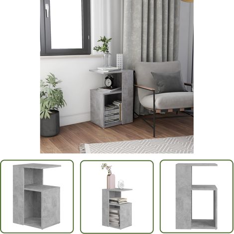 Table d'appoint Gris béton 36x30x56 (1/5)