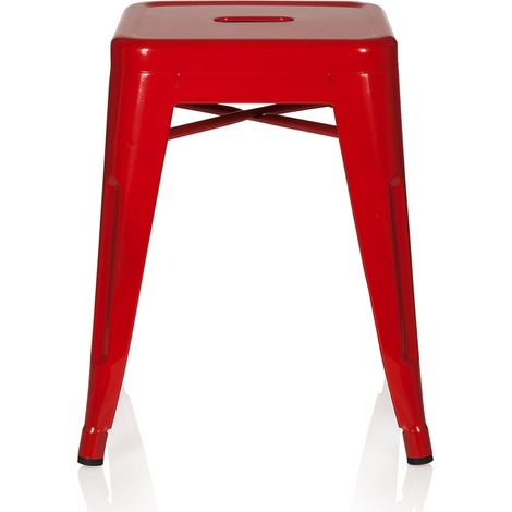 [NEUWERTIG] B-Ware Hjh Office Hocker Sitzgelegenheit Vantaggio Hocker Rot Stapelbar Gastronomie