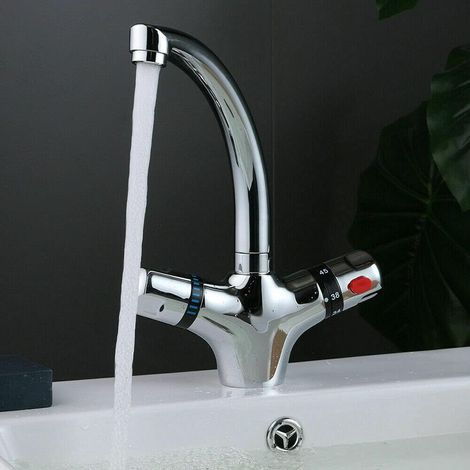 Robinet mitigeur thermostatique pour évier de cuisine et salle de bain (1/5)