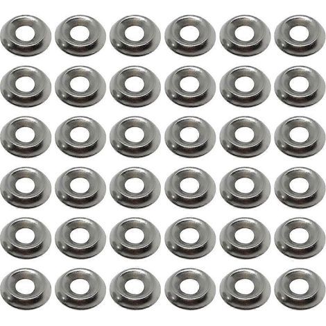 100 rondelles de fixation, rondelles de vis, joints anticorrosion en forme de bol-1.30X1.30X0.25CM-Silver (1/4)