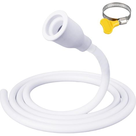 Raccord Tuyau pour Robinet, Connecteur Robinet Réglable de 2m avec Pince de (1/5)