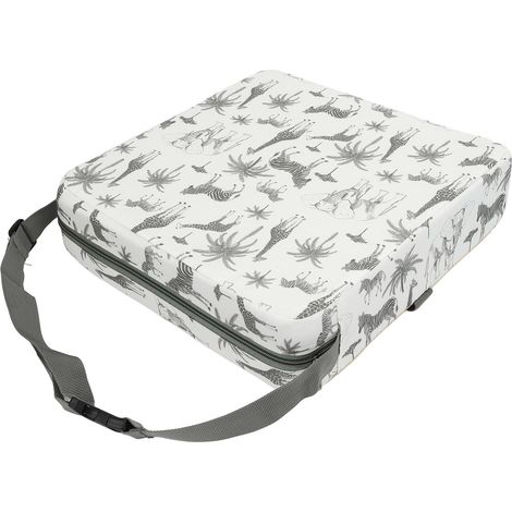 Coussin rehausseur portable pour enfants, résistant à l'eau, pour chaise de salle à manger enfant, pour la maison et l'extérieur, style prairie africaine (1/5)
