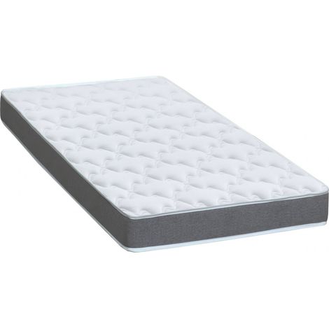 Ensemble lit électrique relaxation multi lattes + Matelas Mousse à mémoire de forme Couleur Beige 90 x 190 (1/5)