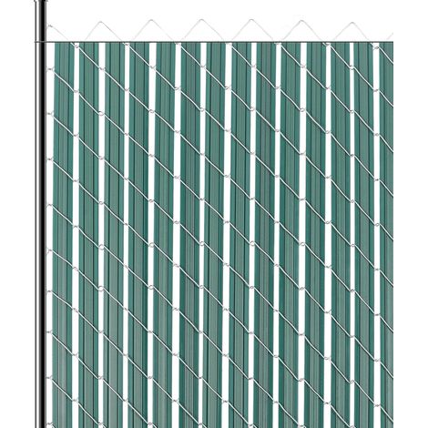VEVOR Listelli per la Riservatezza con Bloccaggio Inferiore, Listelli Verticali a doppia Parete con Bloccaggio Inferiore con Ali per Recinzione a Maglie Catena in HDPE 1130 mm, Fattoria Verde