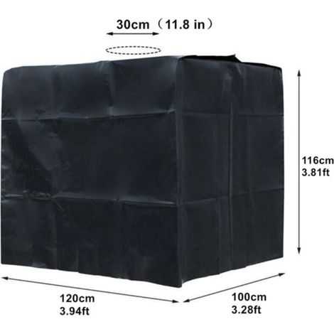 Bâche noire résistante aux UV pour réservoir de 1000 litres (1/4)