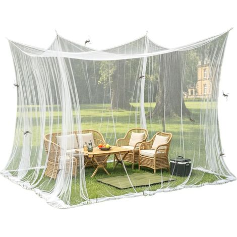 Moustiquaire pour l'intérieur et l'extérieur, 300 x 300 x 250 cm, 220 Mailles, XXL Moustiquair de Voyage, Moustiquaire XXL pour Jardin, Pergolas, Patios et Camping (1/5)