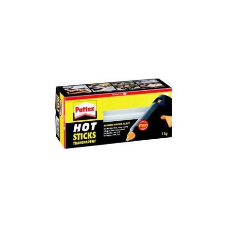 Pattex Hot Sticks barras de pegamento termofusible transparentes 200mm