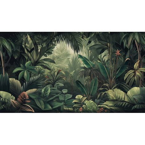 Papier peint panoramique - Forêt tropicale - 130 cm x 73 cm (1/2)